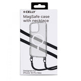 Celly iPhone 16 Pro Max Deksel Freedom Necklace MagSafe Transparent