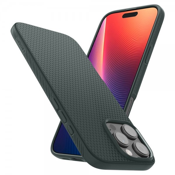 Spigen iPhone 16 Pro Max Deksel Liquid Air Abyss Green