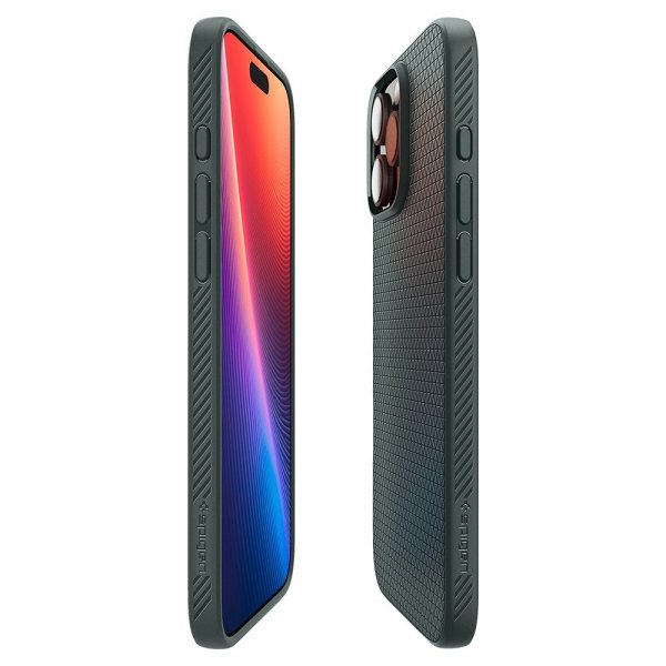 Spigen iPhone 16 Pro Max Deksel Liquid Air Abyss Green