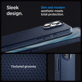 Spigen iPhone 16 Pro Max Deksel Liquid Air Navy Blue