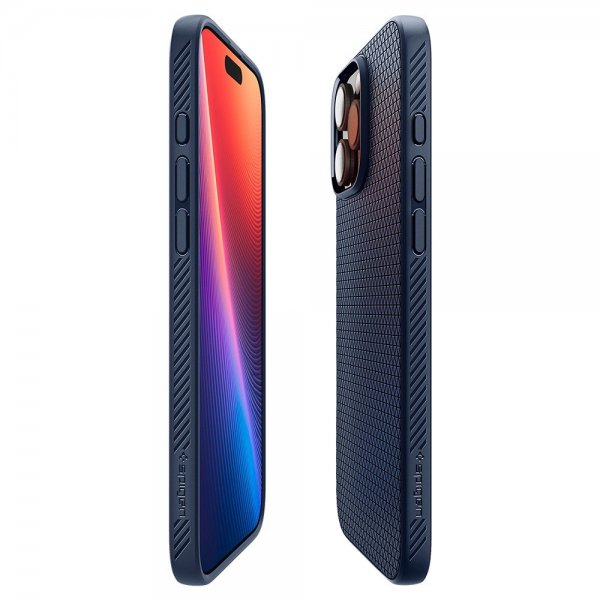 Spigen iPhone 16 Pro Max Deksel Liquid Air Navy Blue