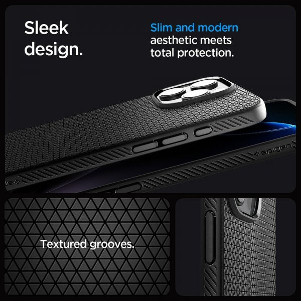 Spigen iPhone 16 Pro Max Deksel Liquid Air T MagFit Matte Black