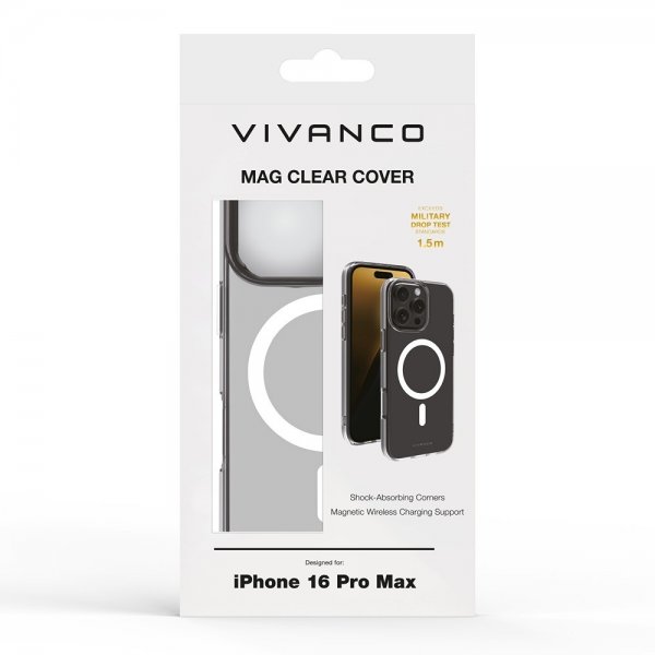 Vivanco iPhone 16 Pro Max Deksel Mag Clear Transparent