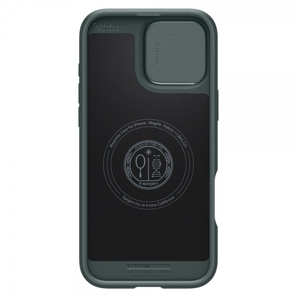 Spigen iPhone 16 Pro Max Deksel Optik Armor MagFit Abyss Green