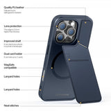 Dux Ducis iPhone 16 Pro Max Deksel Rafi II Series MagSafe Blå
