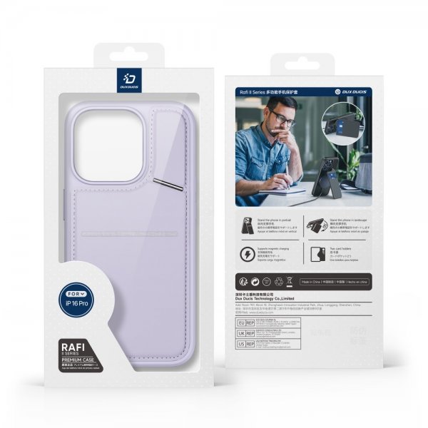 Dux Ducis iPhone 16 Pro Max Deksel Rafi II Series MagSafe Lilla