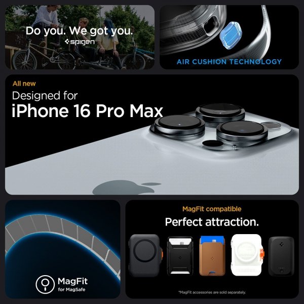 Spigen iPhone 16 Pro Max Deksel Rugged Armor MagFit Grå