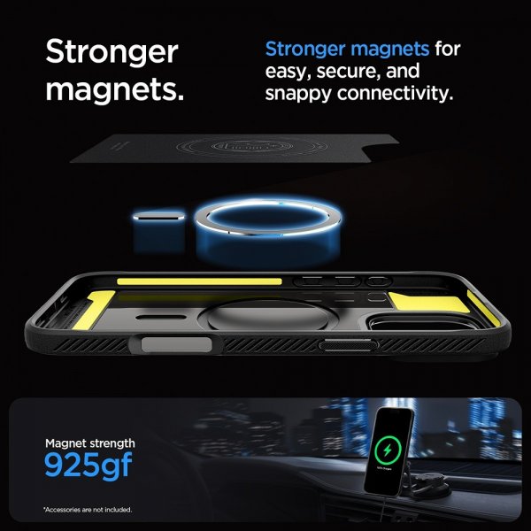 Spigen iPhone 16 Pro Max Deksel Rugged Armor MagFit Matte Black