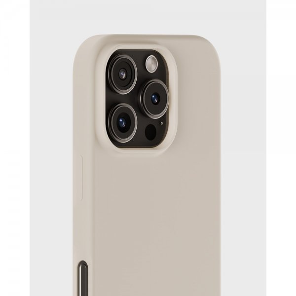 holdit iPhone 16 Pro Max Deksel Silikon Light Beige
