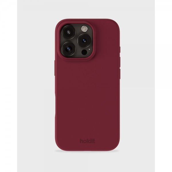 holdit iPhone 16 Pro Max Deksel Silikon Red Velvet