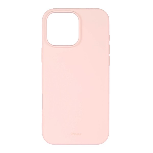 Onsala iPhone 16 Pro Max Deksel Silicone Touch Chalk Pink