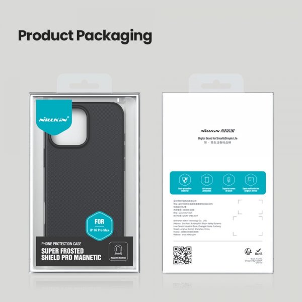 Nillkin iPhone 16 Pro Max Deksel Super Frosted Shield Pro MagSafe Svart