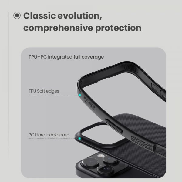 Nillkin iPhone 16 Pro Max Deksel Super Frosted Shield Pro MagSafe Svart