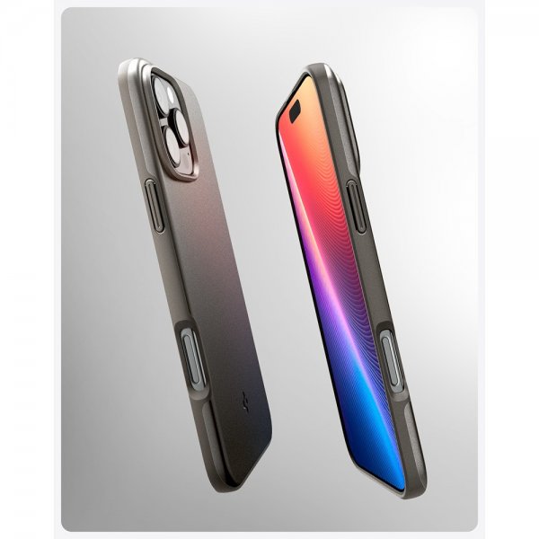 Spigen iPhone 16 Pro Max Deksel Thin Fit MagFit Gunmetal