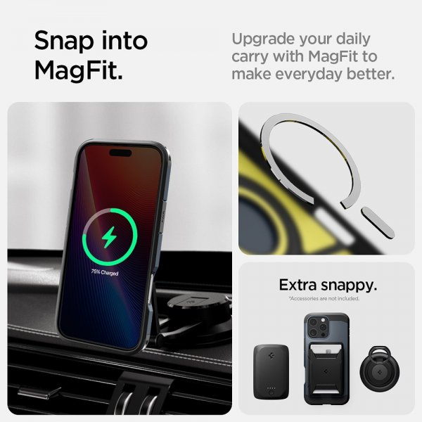 Spigen iPhone 16 Pro Max Deksel Tough Armor MagFit Metal Slate
