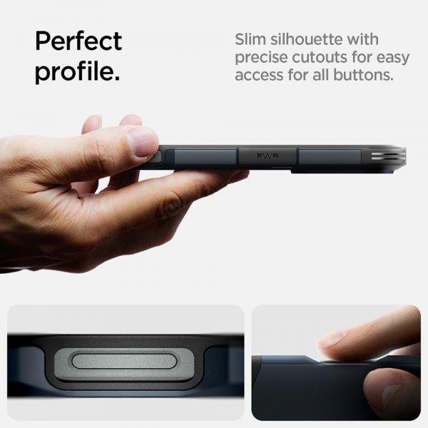 Spigen iPhone 16 Pro Max Deksel Tough Armor MagFit Metal Slate