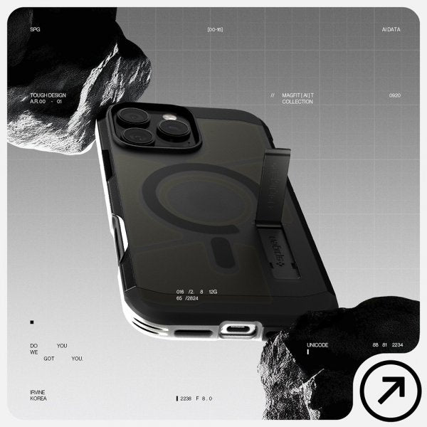 Spigen iPhone 16 Pro Max Deksel Tough Armor T MagFit Frost Black