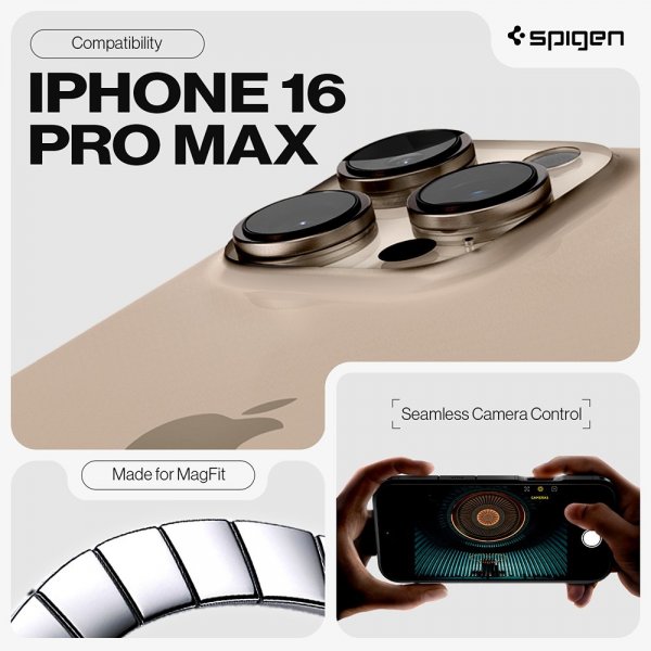 Spigen iPhone 16 Pro Max Deksel Tough Armor T MagFit Metal Slate