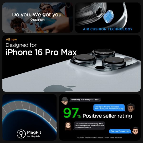 Spigen iPhone 16 Pro Max Deksel Ultra Hybrid MagFit Hvit