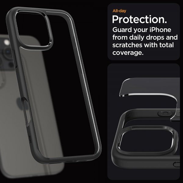 Spigen iPhone 16 Pro Max Deksel Ultra Hybrid Matte Svart