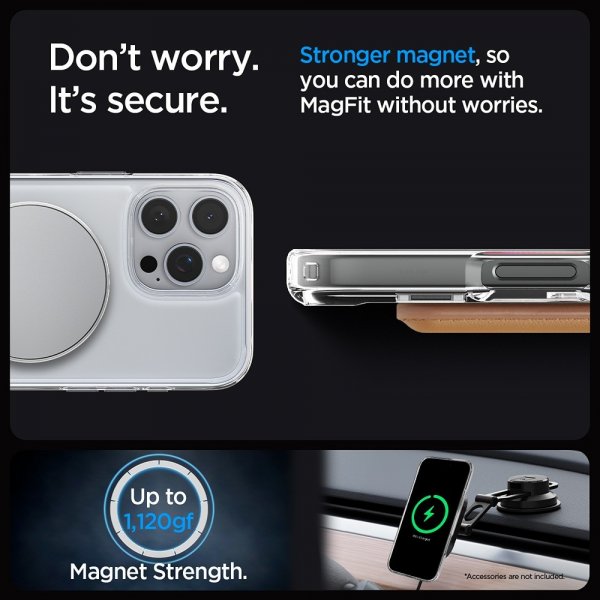 Spigen iPhone 16 Pro Max Deksel Ultra Hybrid S MagFit Crystal Clear