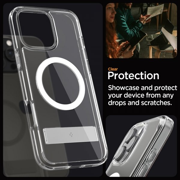 Spigen iPhone 16 Pro Max Deksel Ultra Hybrid S MagFit Crystal Clear