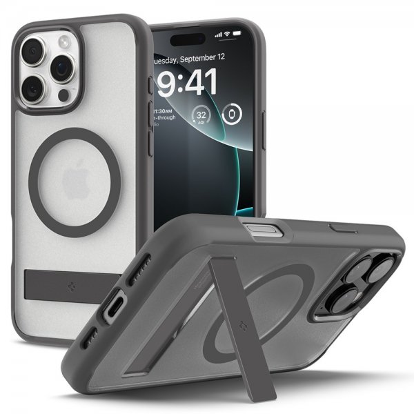Spigen iPhone 16 Pro Max Deksel Ultra Hybrid S MagFit Frost Gray
