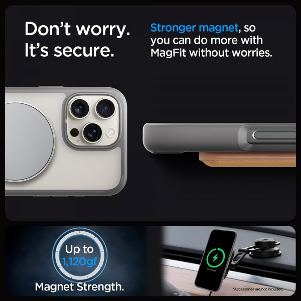 Spigen iPhone 16 Pro Max Deksel Ultra Hybrid S MagFit Frost Gray