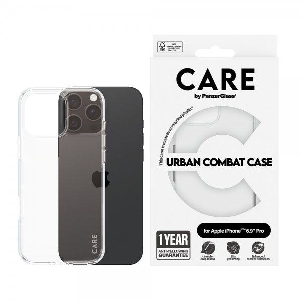 CARE by PanzerGlass iPhone 16 Pro Max Deksel Urban Combat Transparent