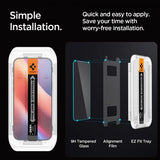 Spigen iPhone 16 Pro Max/iPhone 17 Pro Max Skjermbeskytter GLAS.tR EZ Fit 2-pakning