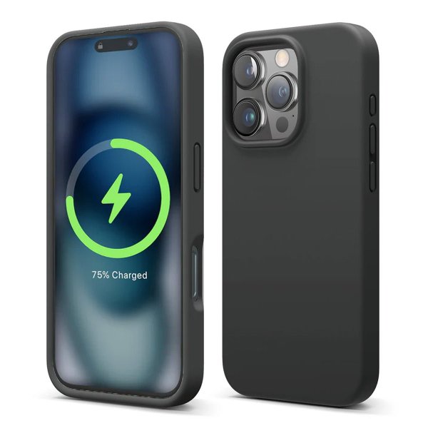 Rvelon iPhone 16 Pro Deksel Silikon MagSafe Svart