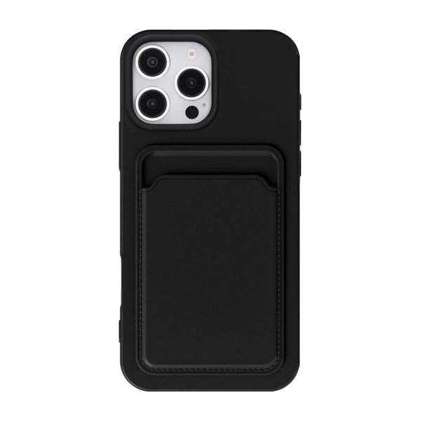 iPhone 16 Pro Deksel Kortholder Svart