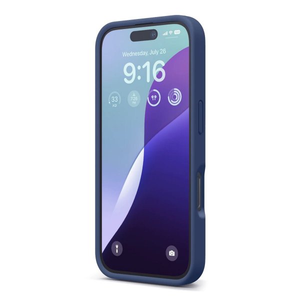 Rvelon iPhone 16 Pro Deksel Silikon Blå