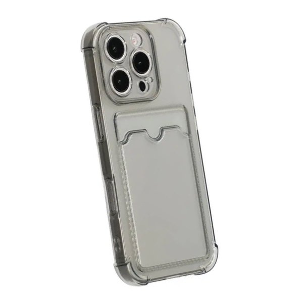 iPhone 16 Pro Deksel Kortholder Støtsikker Svart