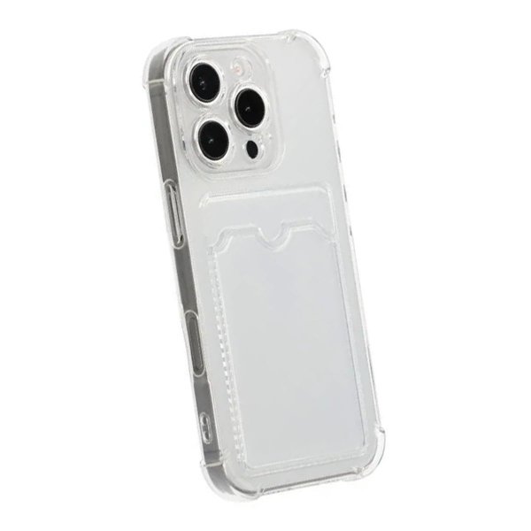 iPhone 16 Pro Deksel Kortholder Støtsikker Transparent