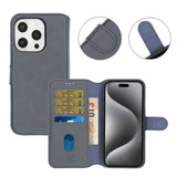 Rvelon iPhone 16 Pro Etui Detachable Wallet Case Blå