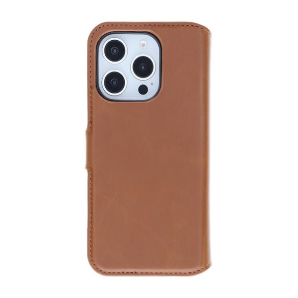 Rvelon iPhone 16 Pro Etui Detachable Wallet Case Brun