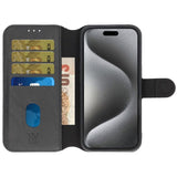 Rvelon iPhone 16 Pro Etui Detachable Wallet Case Svart