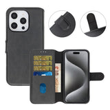 Rvelon iPhone 16 Pro Etui Detachable Wallet Case Svart