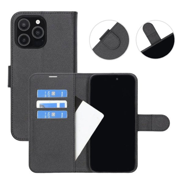 iPhone 16 Pro Etui med Stativ Svart