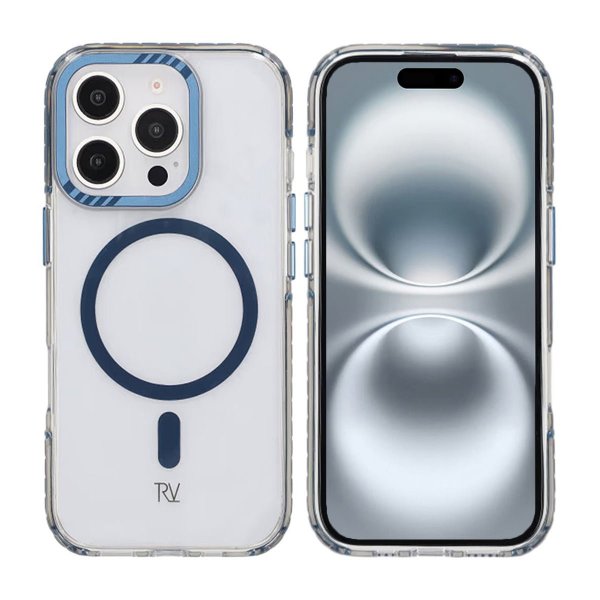 Rvelon iPhone 16 Pro Deksel TPU MagSafe Blå