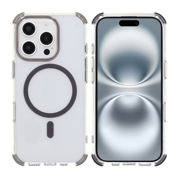 Rvelon iPhone 16 Pro Deksel TPU MagSafe Grå
