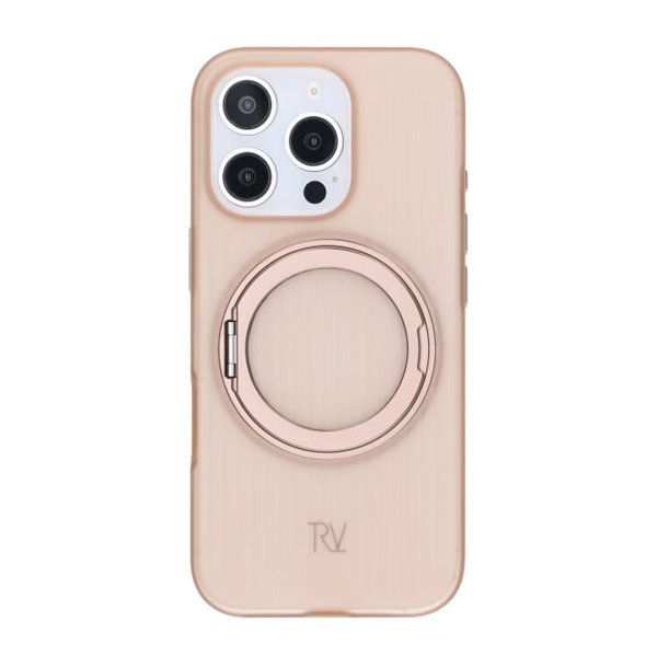 Rvelon iPhone 16 Pro Deksel Roterbart Stativ Brun