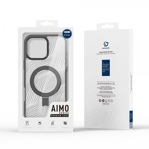 Dux Ducis iPhone 16 Pro Deksel Aimo Series MagSafe Kickstand Svart