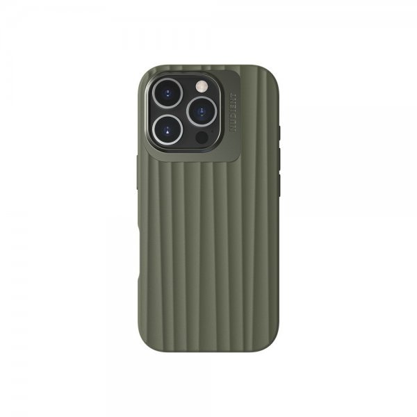 Nudient iPhone 16 Pro Deksel Bold MagSafe Olive Green