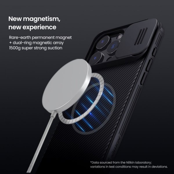 Nillkin iPhone 16 Pro Deksel CamShield Pro MagSafe Blå