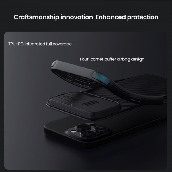 Nillkin iPhone 16 Pro Deksel CamShield Pro MagSafe Blå