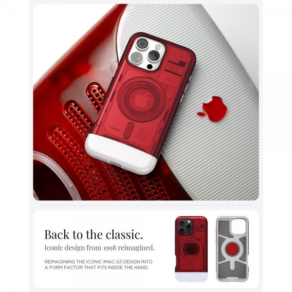 Spigen iPhone 16 Pro Deksel Classic C1 MagFit Ruby