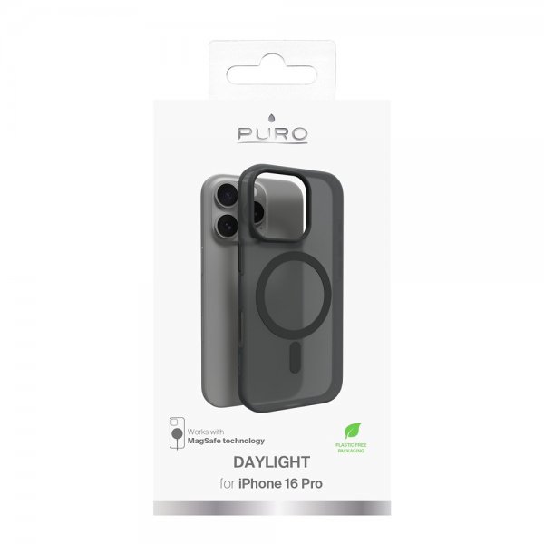 Puro iPhone 16 Pro Deksel Daylight MagSafe Svart