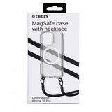 Celly iPhone 16 Pro Deksel Freedom Necklace MagSafe Transparent